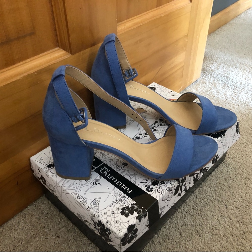 Blue Heels Size 8 worn for one event.